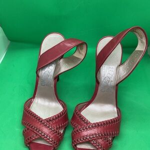 Salvatore Ferragamo Red Strappy Heels
